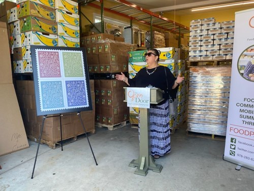 Mayor Theken Post Office award